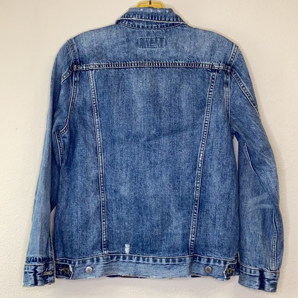 Lucky Brand Distressed Tomboy Trucker Jacket Med - Picture 5 of 14